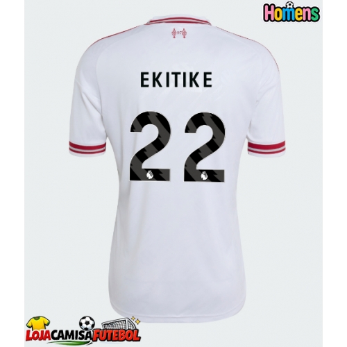 Camisa de Futebol Liverpool Hugo Ekitike #22 Equipamento Secundário 2026-27 Manga Curta